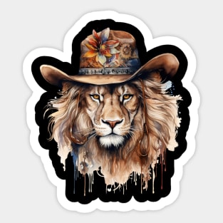 Watercolor Boho Lion #2 Sticker